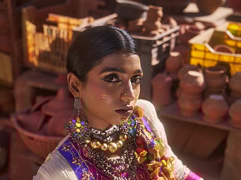 In Noor-e-Ikat the elegance of Indian textiles shines through