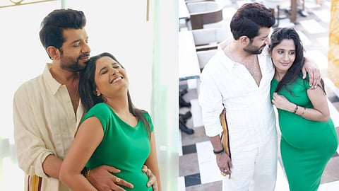 Vineet and his wife's families back in Banaras are overjoyed with the announcement of a baby