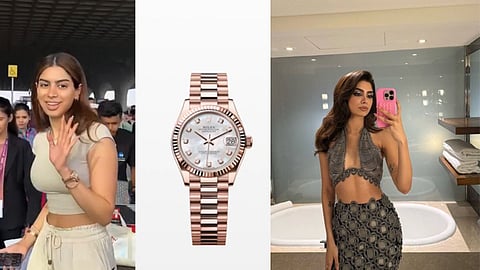 Khushi Kapoor’s go‑to Rolex is a Datejust, which was first introduced by Rolex in 1945 to mark the company’s 40th anniversary