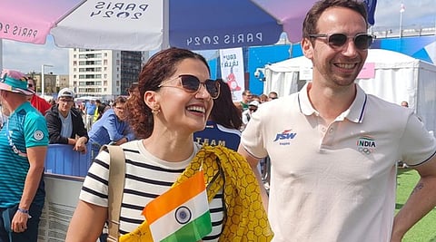 Taapsee and Mathias recently visited a women's organisation