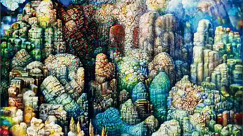 S James Peter's artwork that is on display at the exhibition