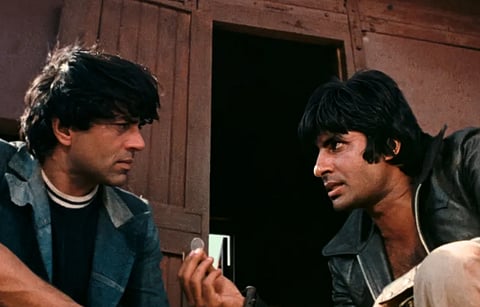 Amitabh Bachchan and Dharmendra in Sholay