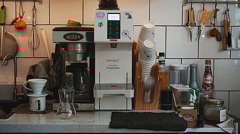 Take these cues to decorate your own coffee corner at home