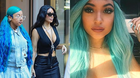 North West rocks blue hair, internet can’t agree