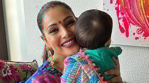 Bipasha Basu’s baby girl Devi sculpts Ganpati idol with her tiny hands