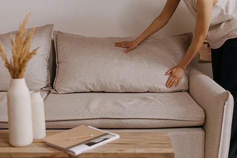 Try to arrange your pillows differently this festive season