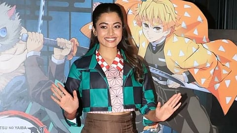 Rashmika Mandanna cosplays as Demon Slayer's Tanjiro