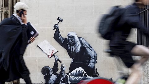 Latest judge-and-protester Banksy artwork to be taken down