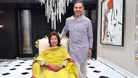 The late Sunjay Kapur with his mum Rani