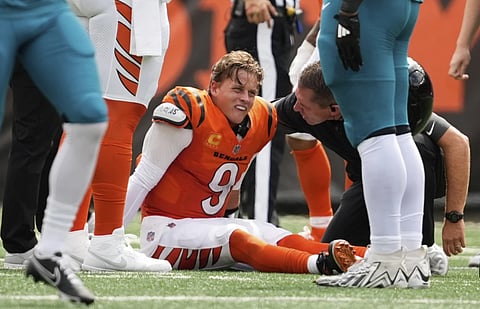 Cincinnati Bengals quarterback Joe Burrow injured