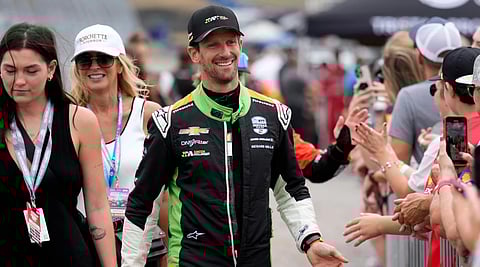 Grosjean will wear a special-edition helmet decorated with drawings from his three children