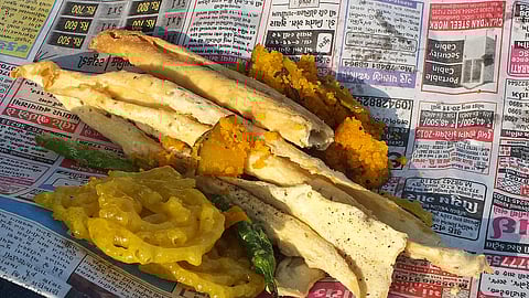 Fafda and jalebi during Dussehra