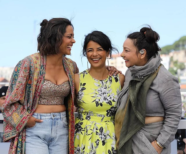 Shahana Goswami, Sandhya Suri and Sunita Rajwar at the 2024 Cannes Film Festival