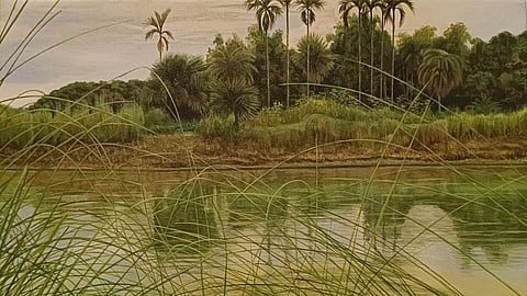 Emerging Kolkata artist Santanu Debnath captures the vivid hues and activities around the waterside through his art