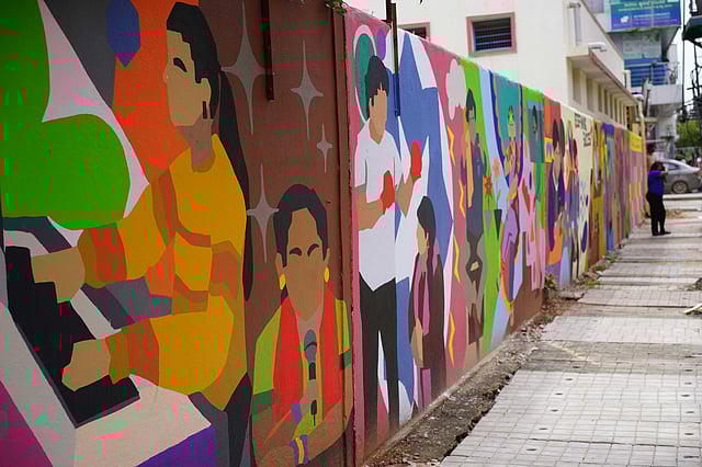 The wall art in KR Puram