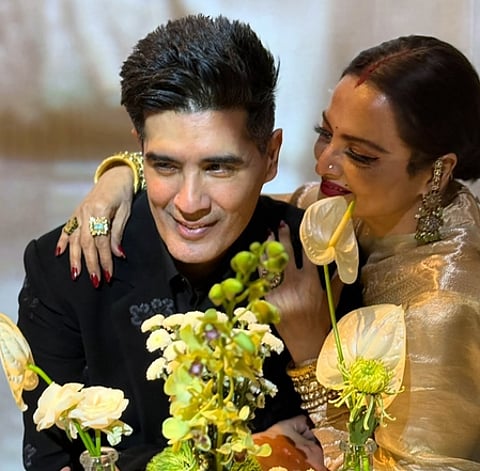 Manish Malhotra wishes Rekha on 71st birthday: It’s an honour always to create for you