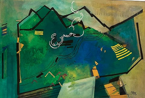 Explore Ganesh Haloi’s latest watercolour-based artwork