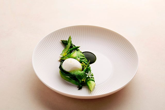 Oita Egg ‘Le Printemps’ from the menu of Odette Singapore created by chef Julien Royer