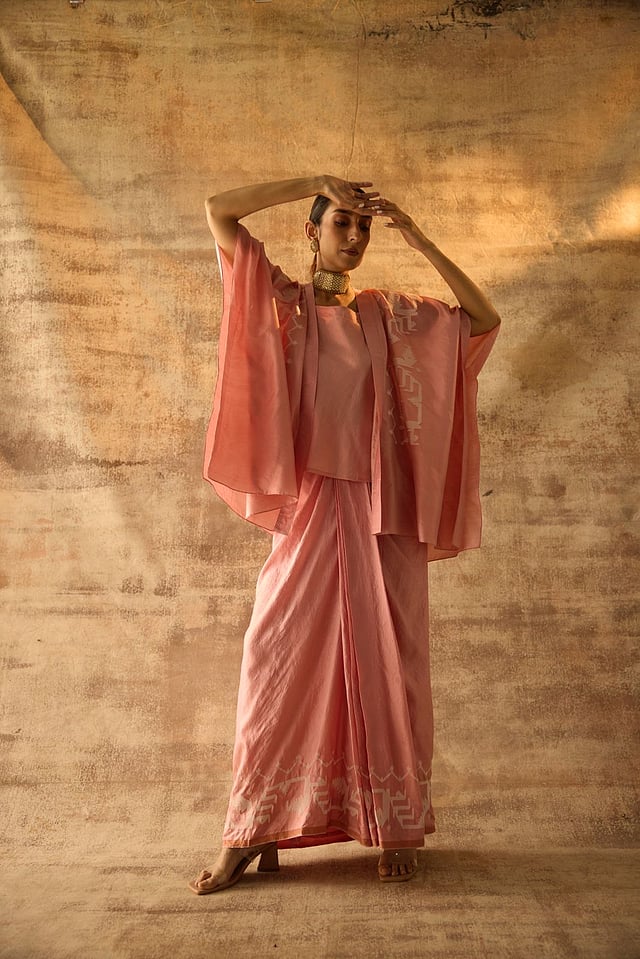 The new Jamdani collection by Tarina features everything from swing dresses to tailored, belted co-ord sets with asymmetric Jamdani borders