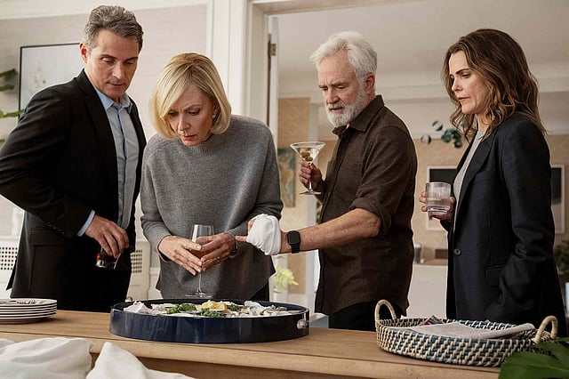 Allison Janey, Bradley Whitford, Keri Russell and Rufus Sewell in The Diplomat