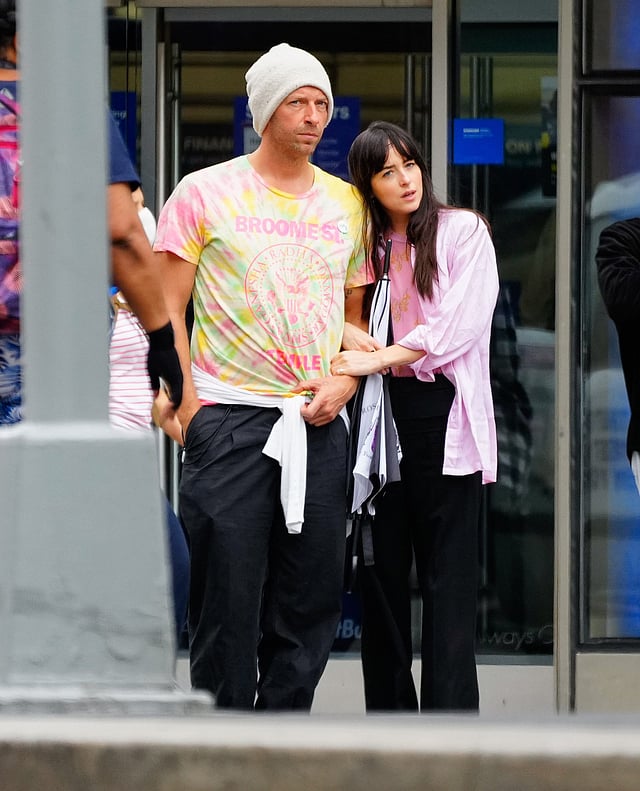 Dakota Johnson and her ex boyfriend Chris Martin
