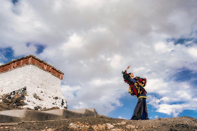 Inspired by childhood memories and the landscapes of Ladakh, The Mountain’s Daughter is an ode in fabric