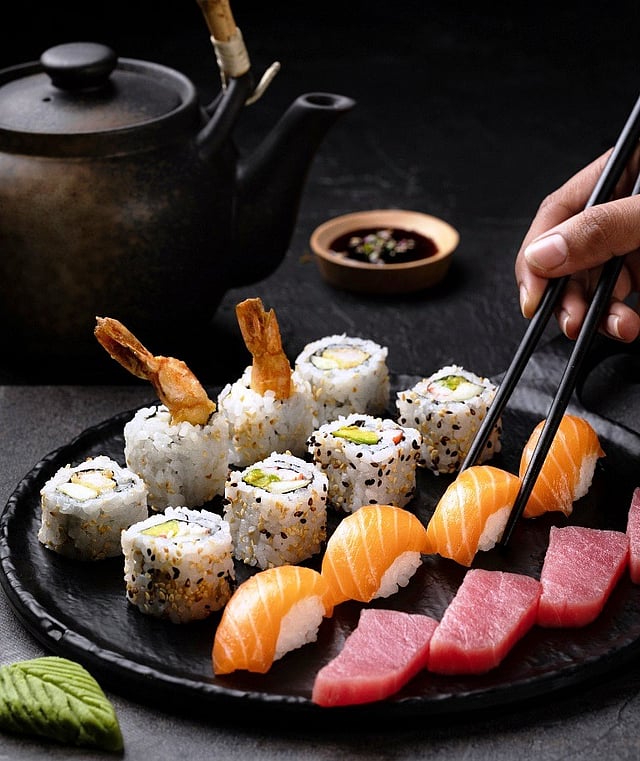 Assorted Sushi, Sashimi and Maki Sushi at Shiro