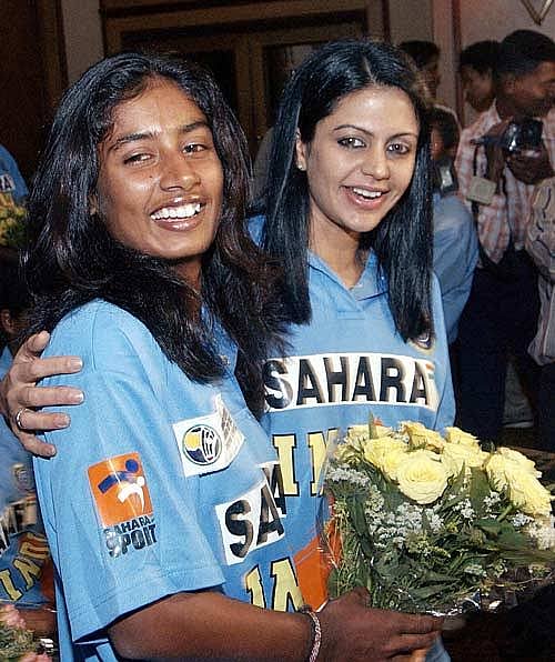 Mithali Raj and Mandira Bedi