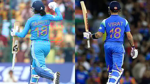 Smriti Mandhana and Virat Kohli