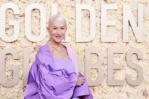 Helen Mirren arrives at the 81st Golden Globe Awards 2024
