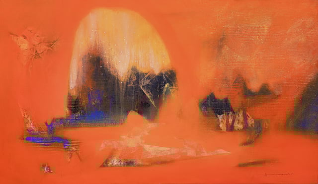 The captivating artwork by Arunava Mondal on display at Tejas Art gallery