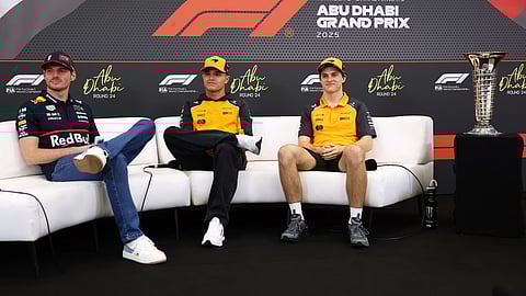 Max, Lando and Oscar take the front rows for the Formula One season finale!