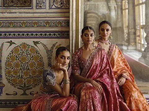 Jayanti works directly with Banarasi weavers and master karigars across clusters in Banaras