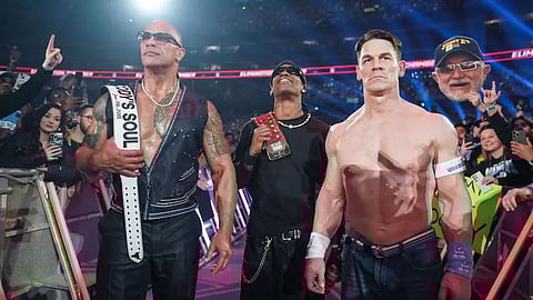 John Cena, The Rock and Travis Scott