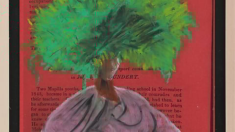 Sajan Mani, Transmigratory Whispers, 2023, Oil Pastels On Inkjet Printed Paper