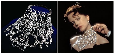 Nicole Kidman in Moulin Rouge wearing a royal necklace