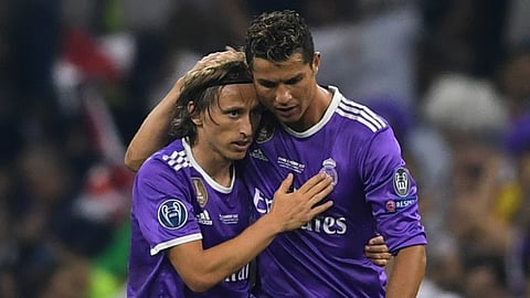 Luka Modric and Cristiano Ronaldo
