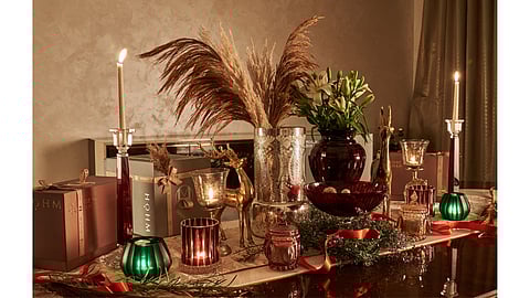 Rich hues and statement forms define this festive décor collection