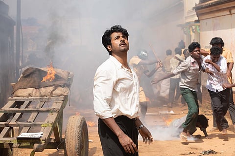 Sivakarthikeyan in a scene from Parasakthi