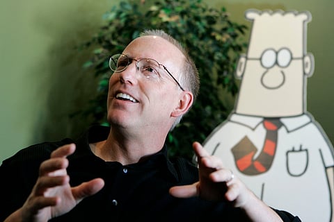 Scott Adams, creator of the comic strip Dilbert, talks about his work at his studio in Dublin