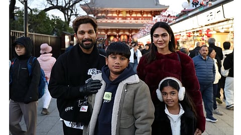 All Arjun visits Sensoji Temple with family