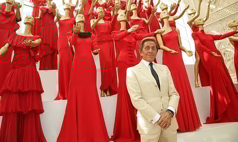 Celebrated for his romantic silhouettes and meticulous craftsmanship, Valentino shaped haute couture’s modern identity.