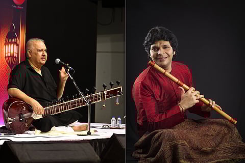 Ustad Shujaat Husain Khan and Pandit Rakesh Chaurasia unite for a historic musical dialogue in Hyderabad