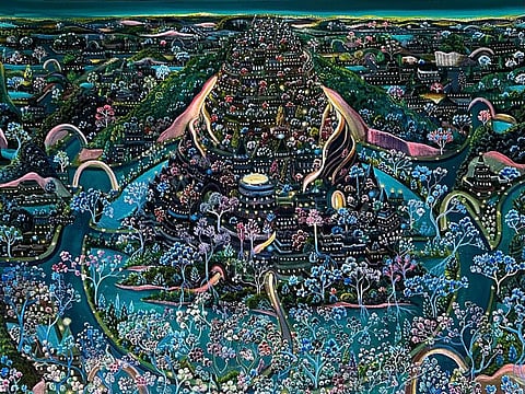 The exhibition in Hyderabad invites viewers to embrace emotional depth of the artists