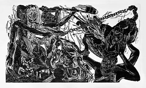 In Death Is Nothing But Love, Arpan Sadhukhan treats his work as resistance against the distortions of power