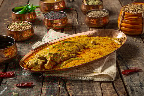 A fish preparation at Hello Bengal