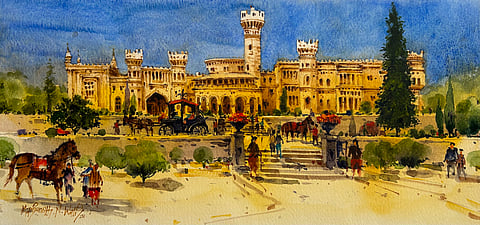 From Nandi Hills to MG Road: Watercolourist Manjunath Wali maps Bengaluru’s heritage in a postcard series