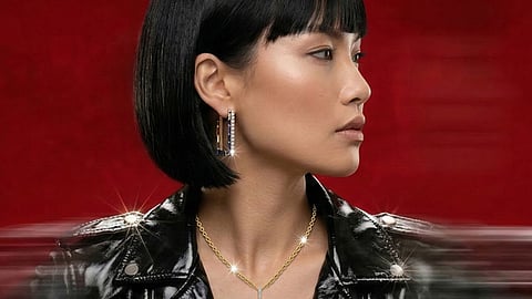 Inspired by the visuals of EDM, Glitch Glam is a funky take on statement pieces