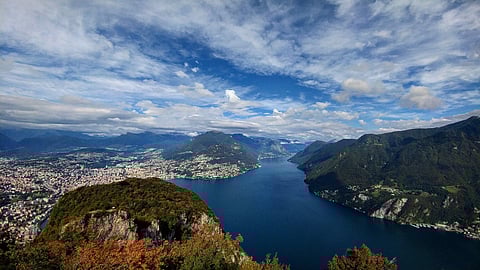 A view of the San Salvatore mountains
