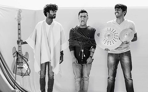 Tangents (Left to right: Abheet Anand, Siddharth Nair, Daniel Ancheril)